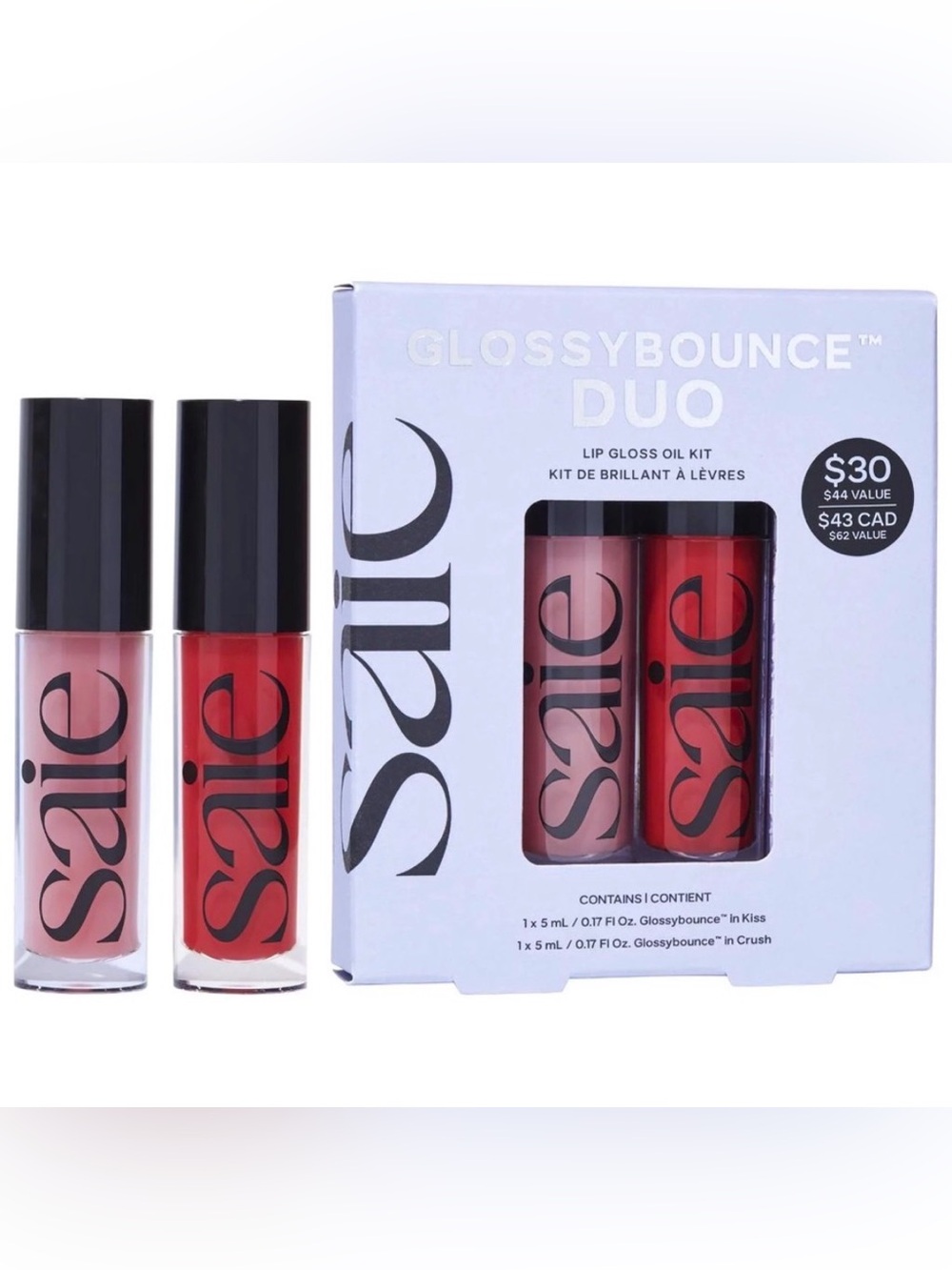 Saie Glossybounce Duo Lip Gloss Oil Kit